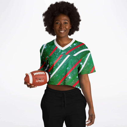 Gavin Scott Cropped Football Jersey w/White Collar (Femme XS-XL)