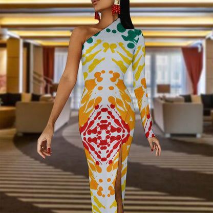 Gavin Scott Half Sleeve Slit Dress (Femme XS-L)