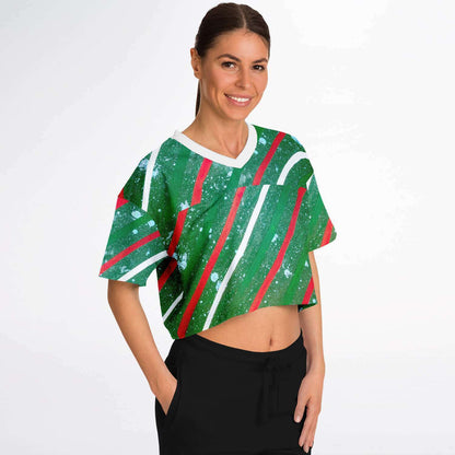 Gavin Scott Cropped Football Jersey w/White Collar (Femme XS-XL)