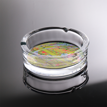 Gavin Scott Round Glass Ashtray with 3 Slots