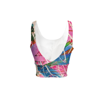 Gavin Scott Longline V-Shape-Back Sports Bra-Butter Soft Texture