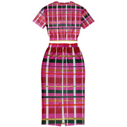 Gavin Scott Cropped Top & Full Skirt Set (Femme XS-XL)