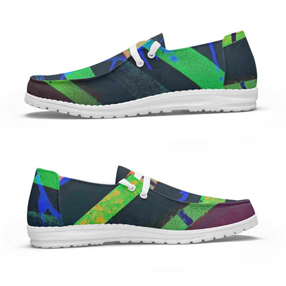 Gavin Scott Lace-Up Canvas Loafers