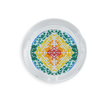 Gavin Scott Round Glass Ashtray with 3 Slots