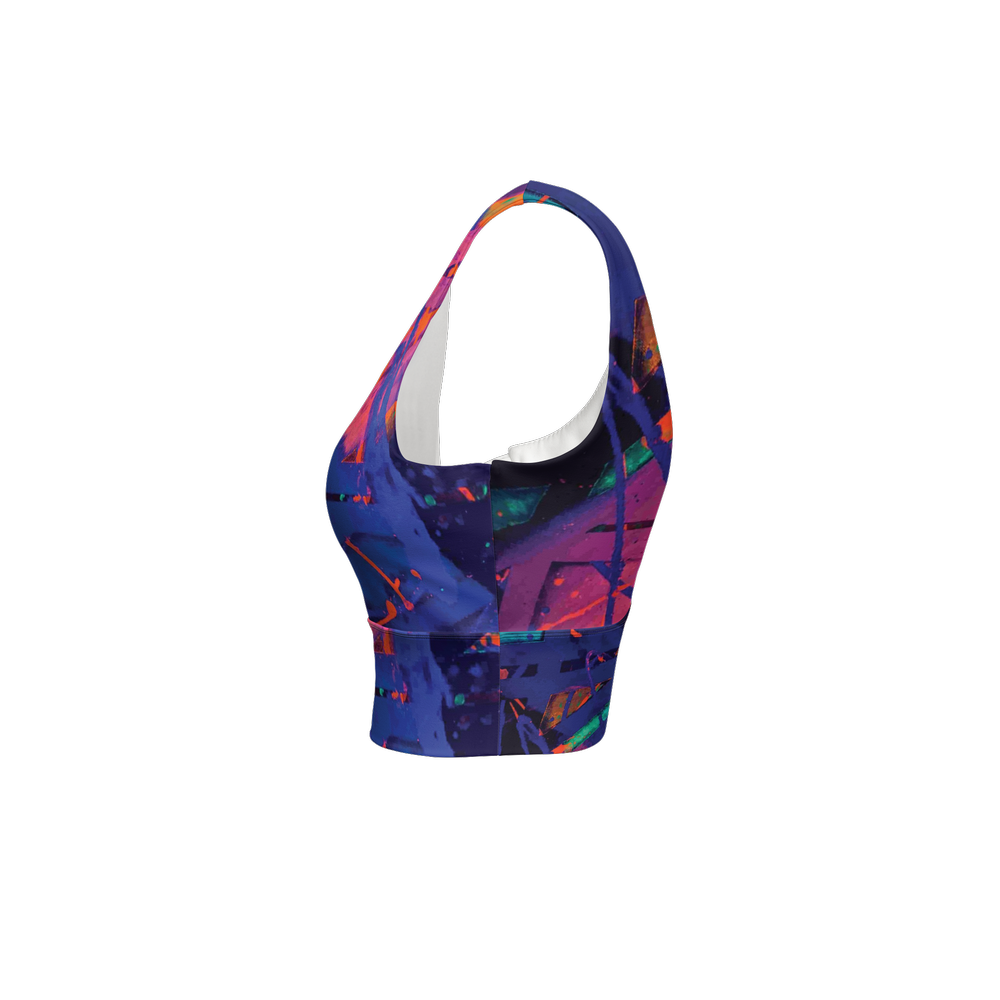 Gavin Scott Longline V-Shape-Back Sports Bra-Butter Soft Texture