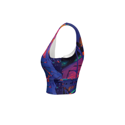 Gavin Scott Longline V-Shape-Back Sports Bra-Butter Soft Texture