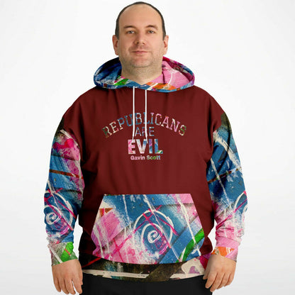 Gavin Scott "REPUBLICANS ARE EVIL" Pullover Hoodie (Genderless 2XL-6XL)
