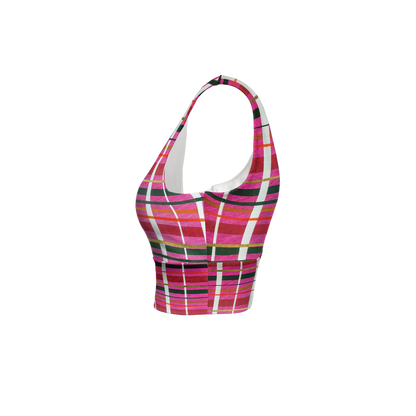 Gavin Scott Longline V-Shape-Back Sports Bra-Butter Soft Texture