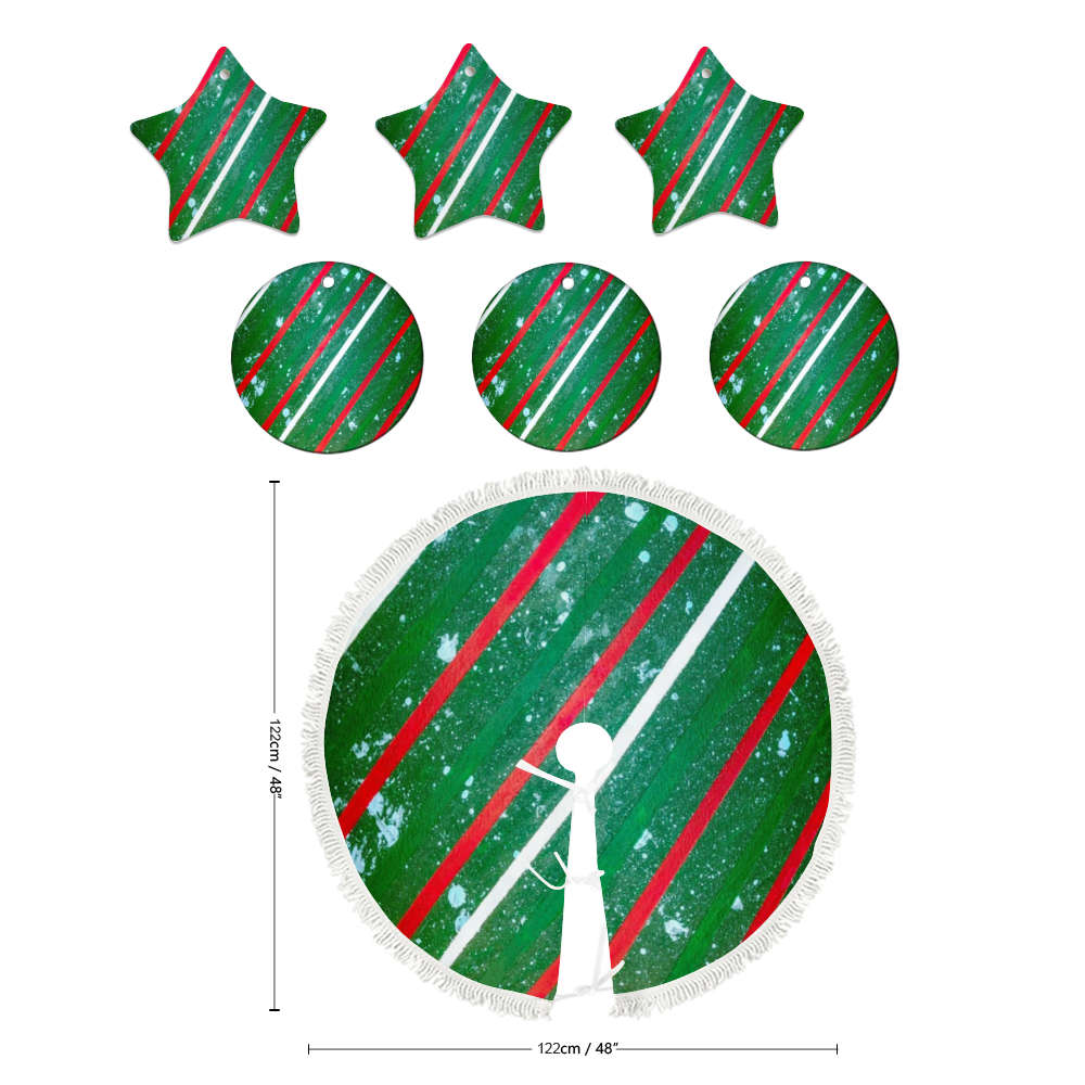 Gavin Scott Tree Skirt & Ceramic Ornaments Set