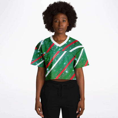 Gavin Scott Cropped Football Jersey w/White Collar (Femme XS-XL)