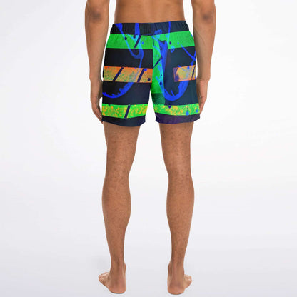 Gavin Scott Square Cut Swim Trunks (Masc XS-3XL)