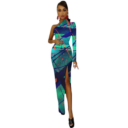 Gavin Scott Half Sleeve Slit Dress (Femme XS-L)