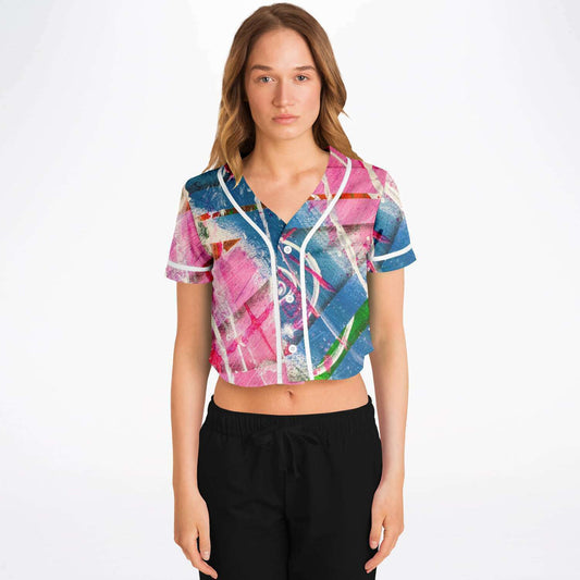 Gavin Scott Cropped Baseball Jersey (Femme XS-XL)