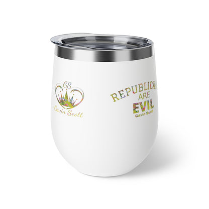 Gavin Scott REPUBLICANS ARE EVIL Insulated Copper Cup, 12oz