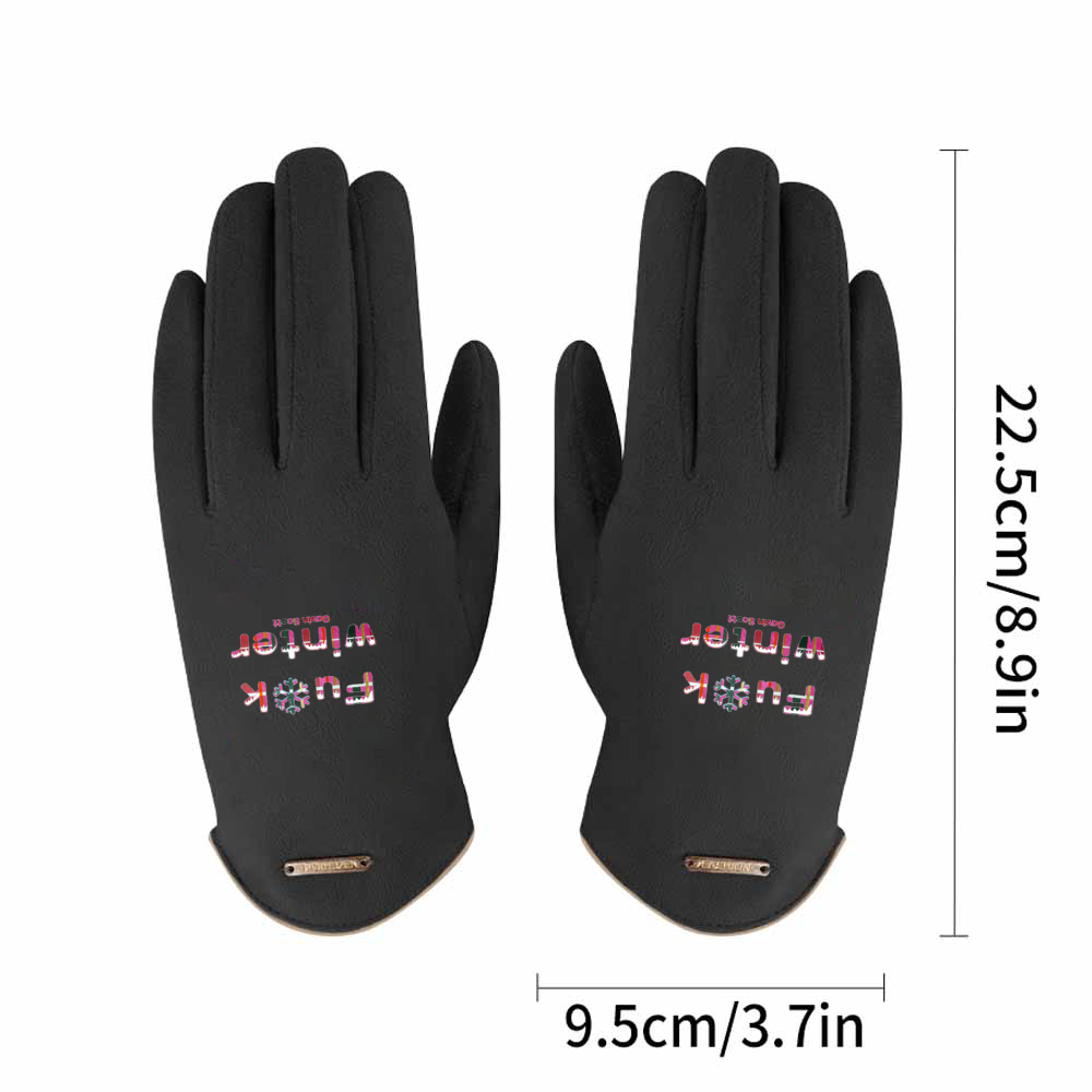 Gavin Scott FU*K WINTER Suede Gloves w/ Screen Friendly Fingertips (Femme / 2 Colors)