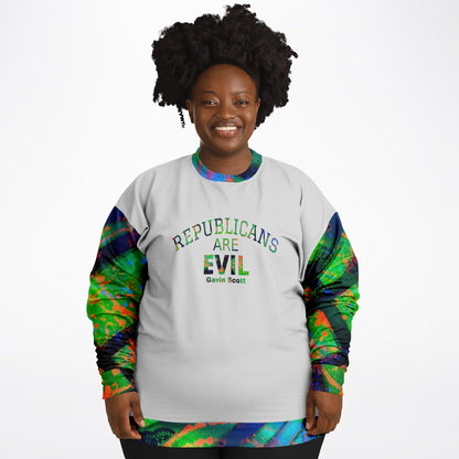 Gavin Scott "Republican Are Evil" Long Sleeve Sweater and Jogger Set (Genderless 2XL-6XL)