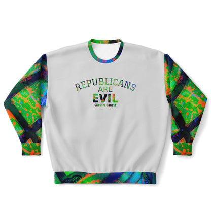 Gavin Scott "Republican Are Evil" Long Sleeve Sweater and Jogger Set (Genderless 2XL-6XL)