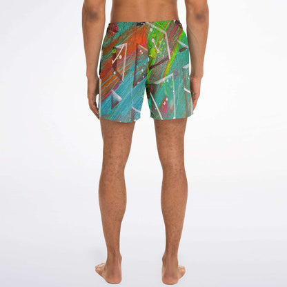 Gavin Scott Square Cut Swim Trunks (Masc XS-3XL)