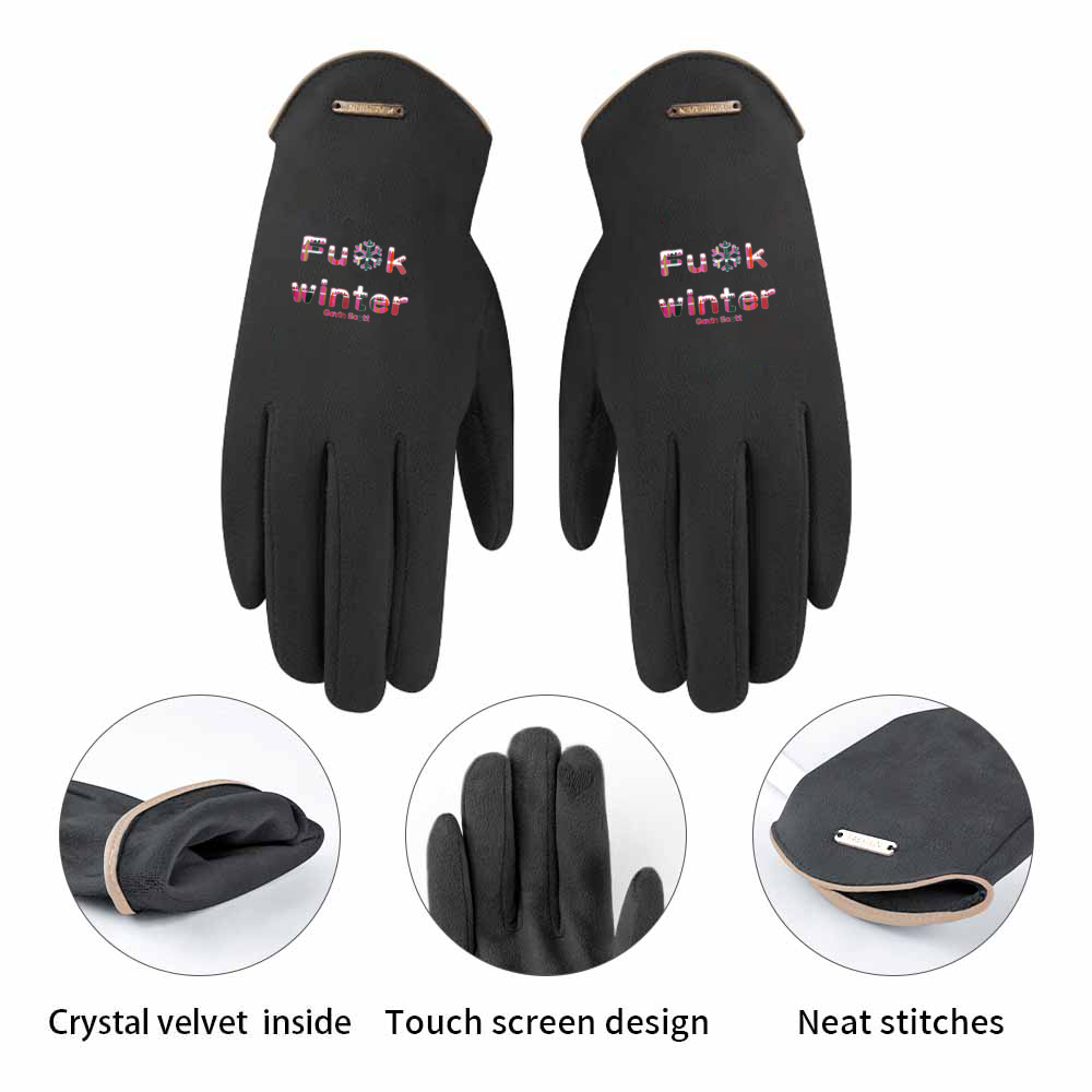 Gavin Scott FU*K WINTER Suede Gloves w/ Screen Friendly Fingertips (Femme / 2 Colors)