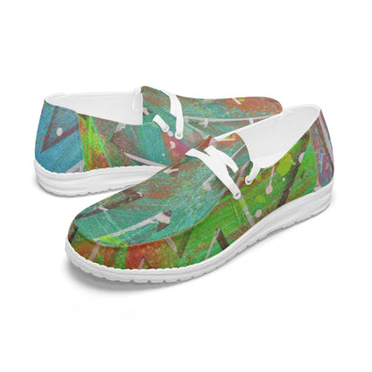 Gavin Scott Lace-Up Canvas Loafers