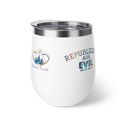 Gavin Scott REPUBLICANS ARE EVIL Insulated Copper Cup, 12oz