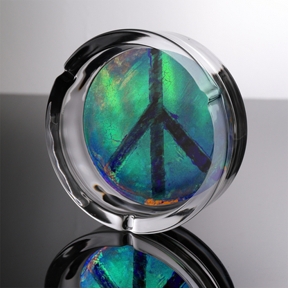 Gavin Scott Round Glass Ashtray with 3 Slots