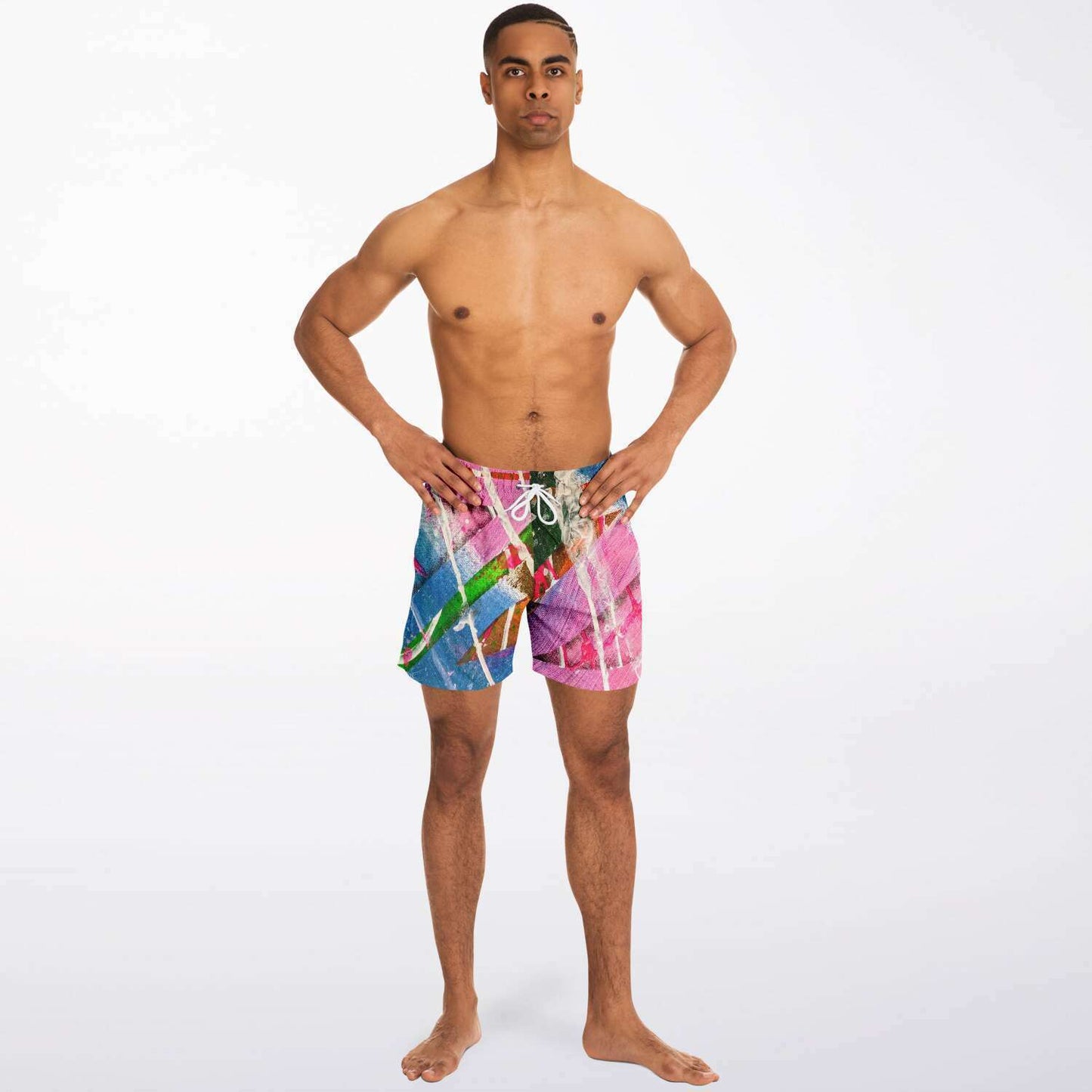 Gavin Scott Square Cut Swim Trunks (Masc XS-3XL)