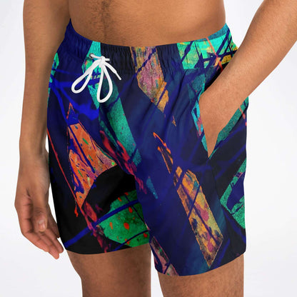 Gavin Scott Square Cut Swim Trunks (Masc XS-3XL)