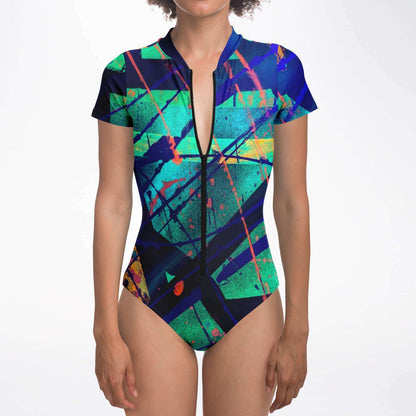 Gavin Scott Short Sleeve Festival Catsuit w/UPF 50+ Sun Protection (Femme XS-XL)