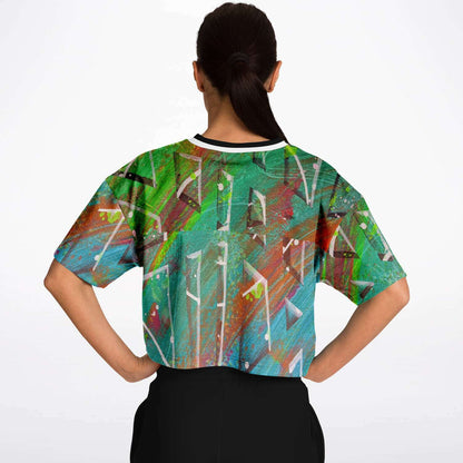 Gavin Scott Cropped Football Jersey w/White Collar (Femme XS-XL)