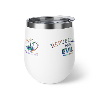 Gavin Scott REPUBLICANS ARE EVIL Insulated Copper Cup, 12oz