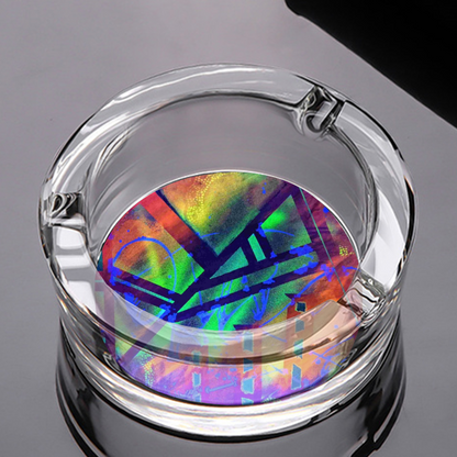 Gavin Scott Round Glass Ashtray with 3 Slots