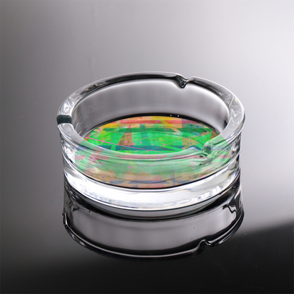Gavin Scott Round Glass Ashtray with 3 Slots