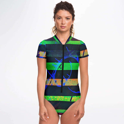 Gavin Scott Short Sleeve Festival Catsuit w/UPF 50+ Sun Protection (Femme XS-XL)