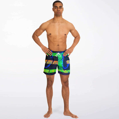 Gavin Scott Square Cut Swim Trunks (Masc XS-3XL)