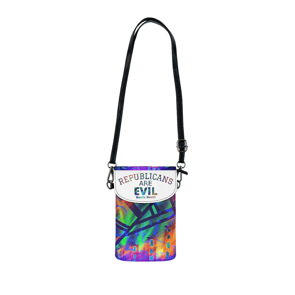 Gavin Scott REPUBLICANS ARE EVIL Crossbody Phone Wallet