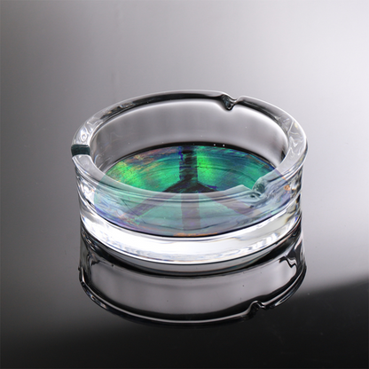 Gavin Scott Round Glass Ashtray with 3 Slots