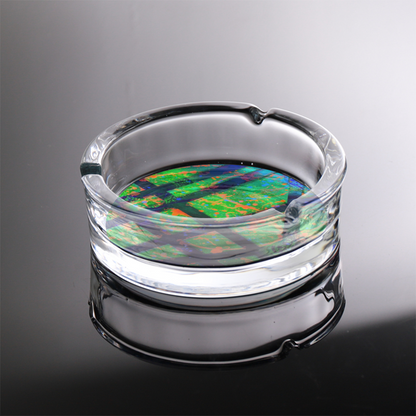 Gavin Scott Round Glass Ashtray with 3 Slots