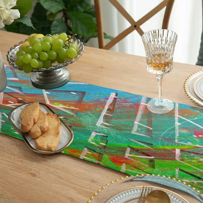 Gavin Scott Double-Sided Table Runner with Tassel Pendants