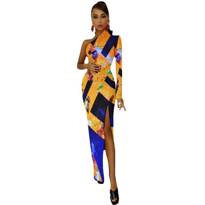 Gavin Scott Half Sleeve Slit Dress (Femme XS-L)