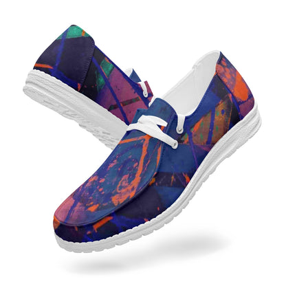 Gavin Scott Lace-Up Canvas Loafers