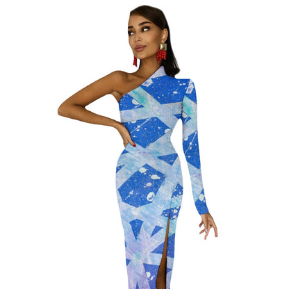 Gavin Scott Half Sleeve Slit Dress (Femme XS-L)