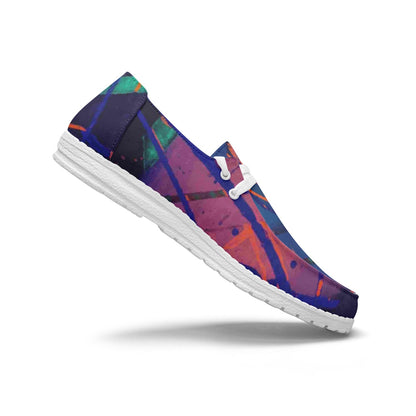 Gavin Scott Lace-Up Canvas Loafers