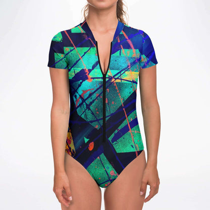 Gavin Scott Short Sleeve Festival Catsuit w/UPF 50+ Sun Protection (Femme XS-XL)