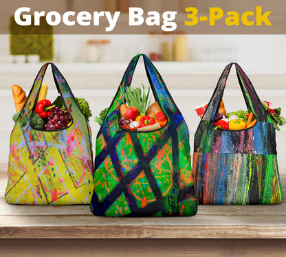 Gavin Scott Reusable Grocery Bags (Set of 3)