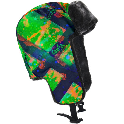 Gavin Scott Funky Faux Fur Trapper Hat (Genderless One Size)