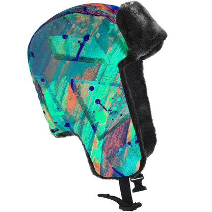 Gavin Scott Funky Faux Fur Trapper Hat (Genderless One Size)