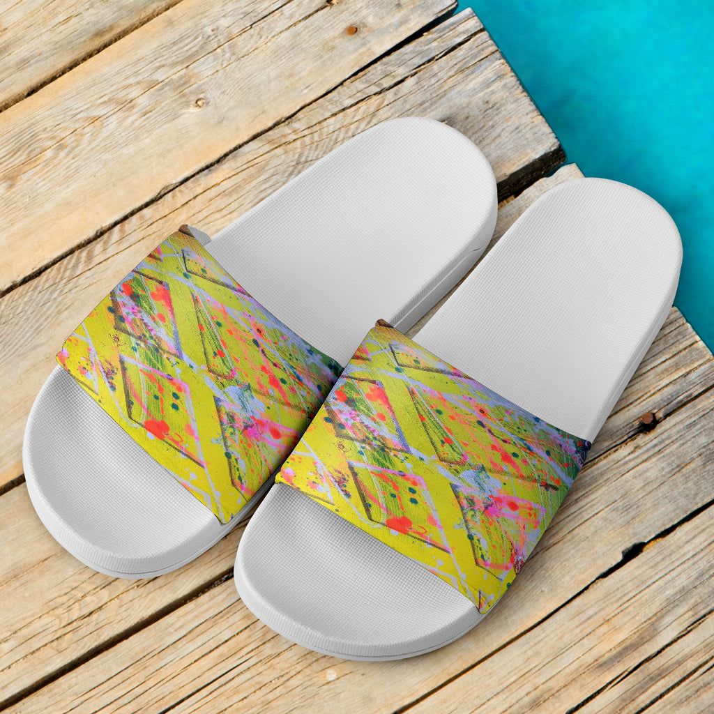 Gavin Scott Slide On Sandals - White