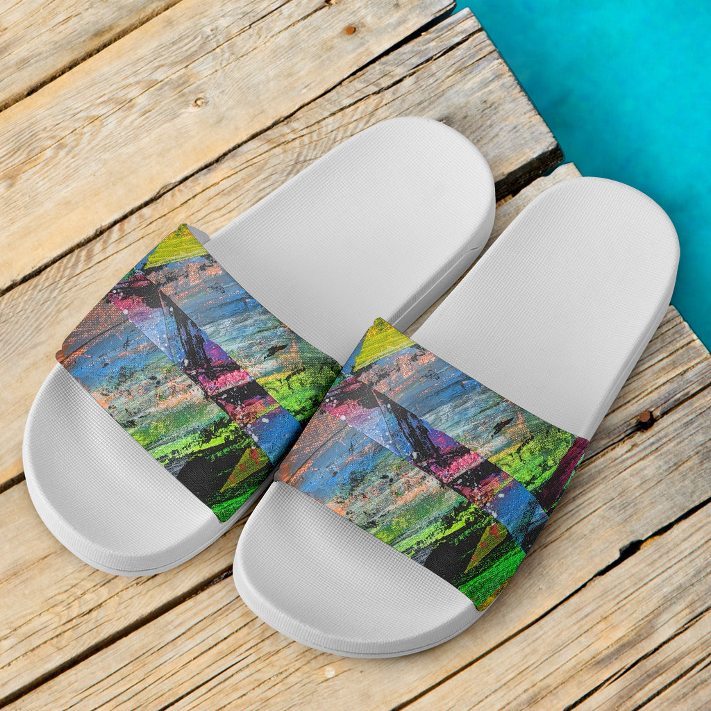 Gavin Scott Slide On Sandals - White