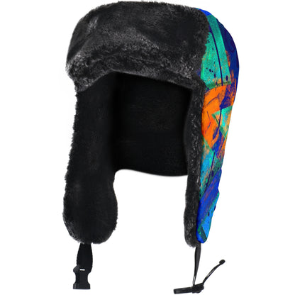 Gavin Scott Funky Faux Fur Trapper Hat (Genderless One Size)